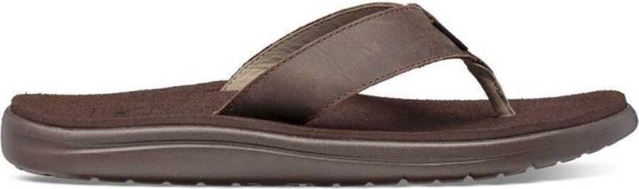 Teva Voya Flip Leather teenslippers heren donker bruin