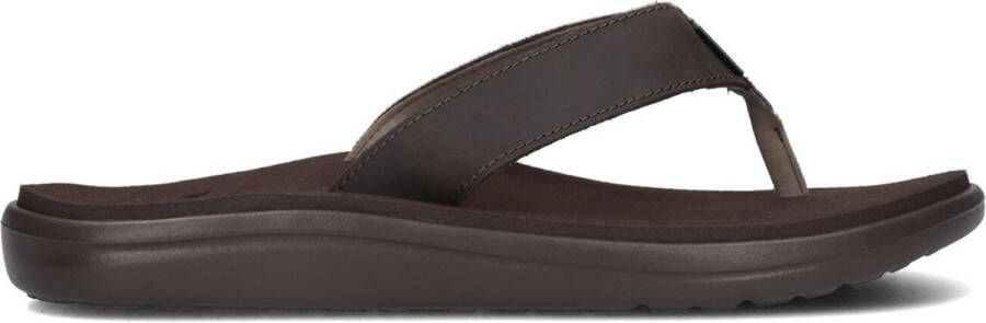 Teva Voya Flip Leather teenslippers heren donker bruin