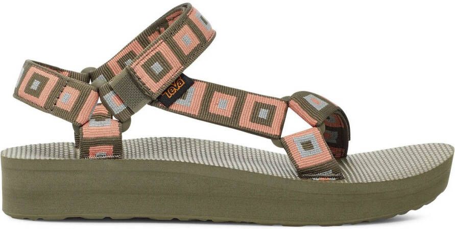 Teva MIDFORM UNIVERSAL Dames Sandalen Groen Oranje