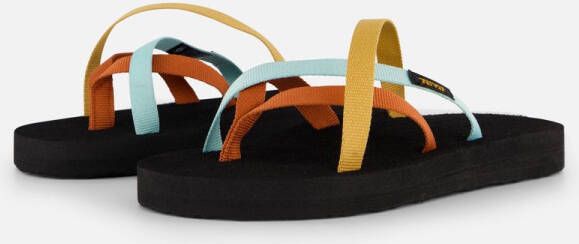 Teva OLOWAHU Dames Slippers Zwart Oranje Blauw