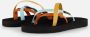 Teva OLOWAHU Dames Slippers Zwart Oranje Blauw - Thumbnail 1