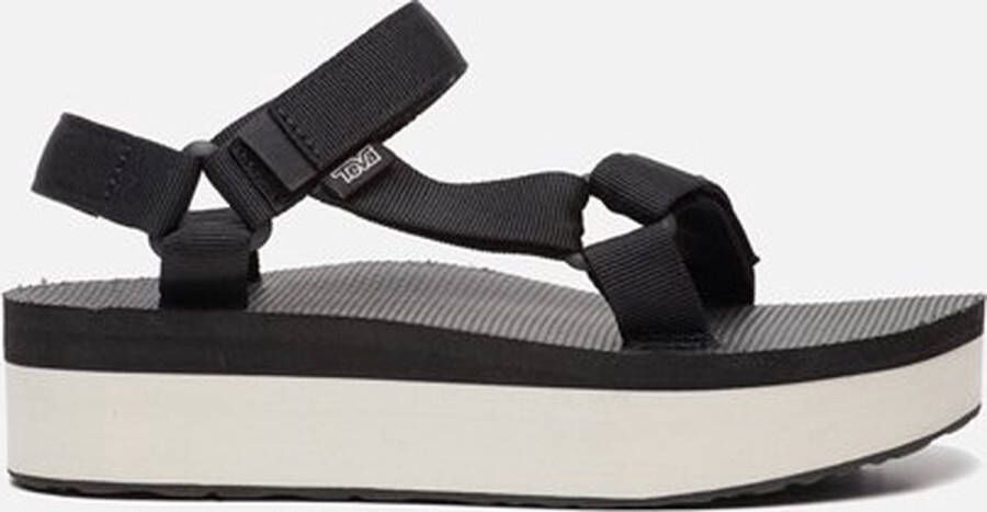 Teva Flatform Universal Sandaal Dames Zwart beige