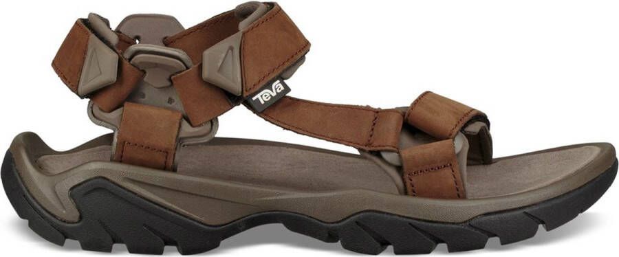 Teva Terra Fi 5 Universal Leather Sandaal Kameelbruin Zandbruin