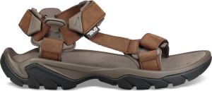 Teva Terra Fi 5 Universal Leather Sandaal Kameelbruin Zandbruin