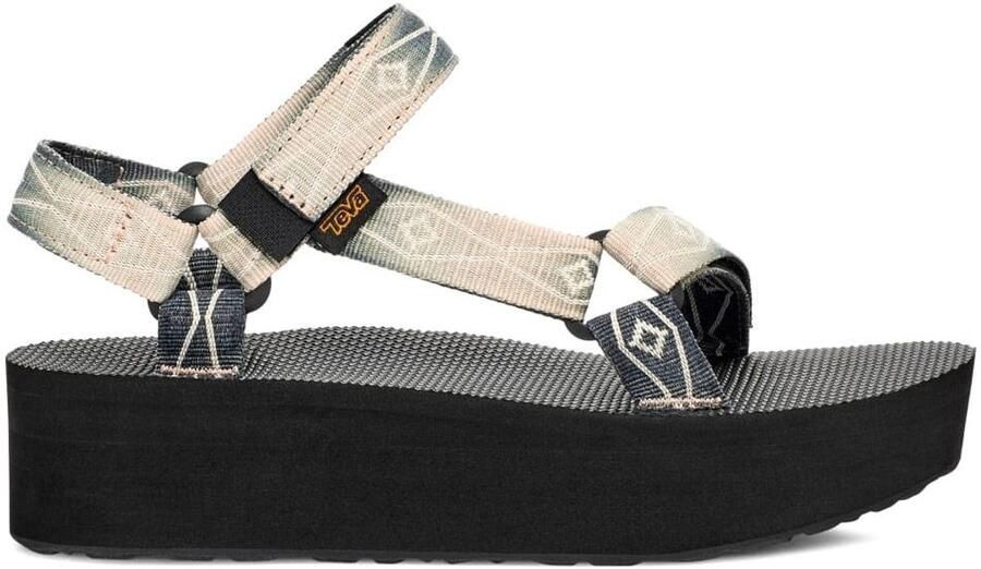 Teva Flatform Univeral Sunscape Sandalen Dames Zwart