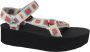 Teva FLATFORM UNIVERSAL CROCHET Dames Sandalen Zwart Geel Roze - Thumbnail 3