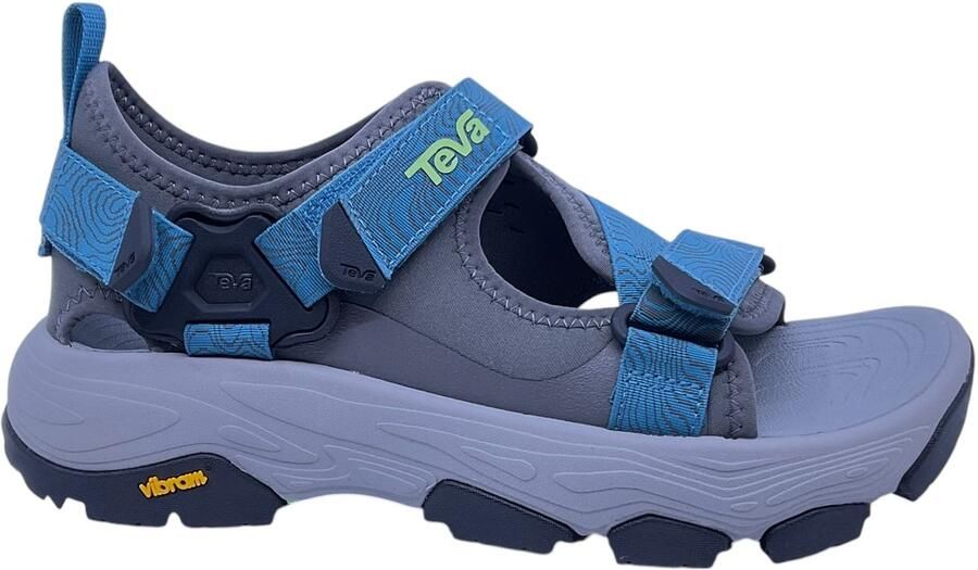 Teva M Grandview max sandalen-wandelsandalen-dichte hiel-grijs met blauw