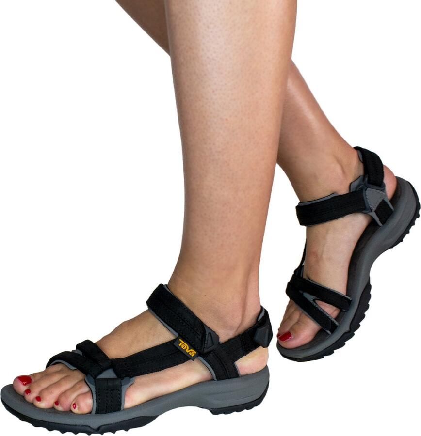 Teva Terra Fi Lite Leather Dames Sandalen zwart grijs - Foto 3