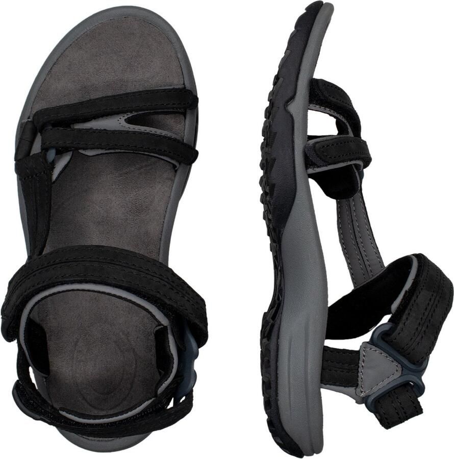 Teva Terra Fi Lite Leather Dames Sandalen zwart grijs - Foto 2