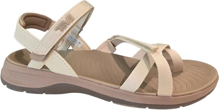 Teva W Tirra Traveler Slinb Oyster Sandalen Beige Textiel en Leer Dames Beige