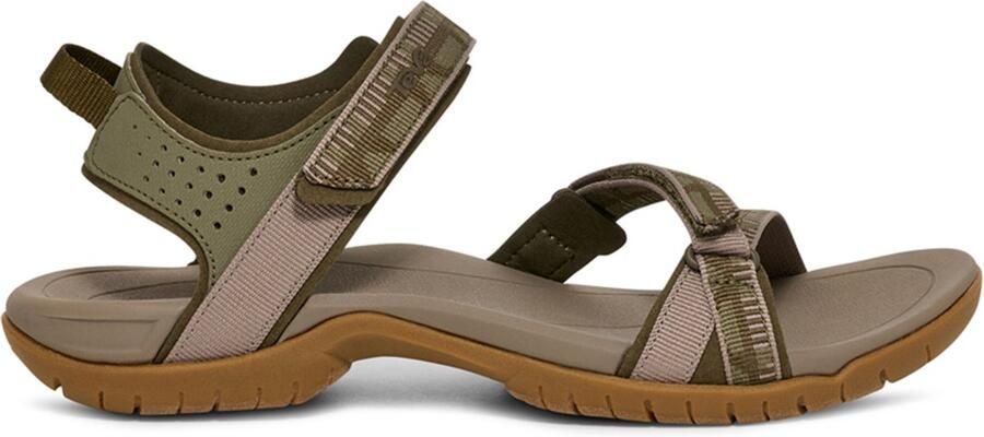Teva Women Verra Archive Criss Cross Olive- )