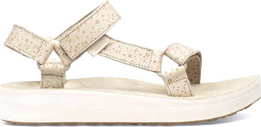 Teva W Midform Universal Grooveline Sandali Donna In Pelle Con Chiusura A Strappo, Betulla, Taglia 42 EU