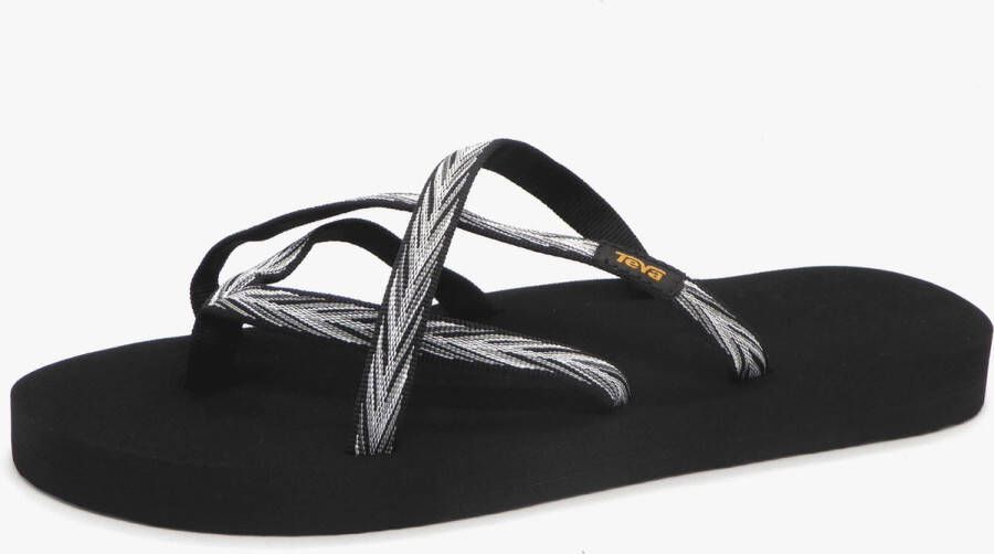 Teva W OLOWAHU PALMS BLACK WHITE Dames Slippers PALMS BLACK WHITE