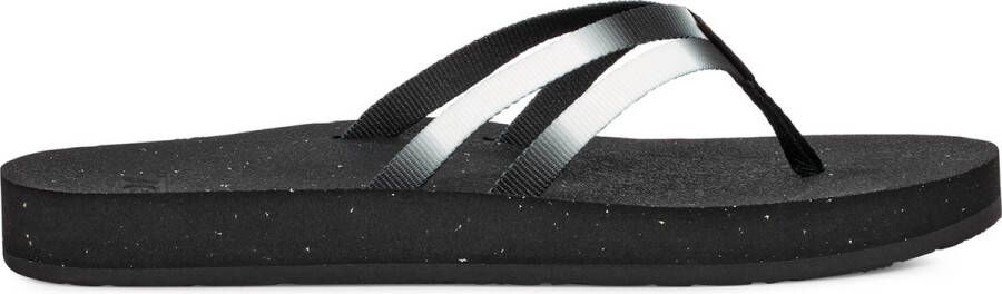 Teva W ReFlip Strappy Gradiate Dames Slippers Zwart Wit