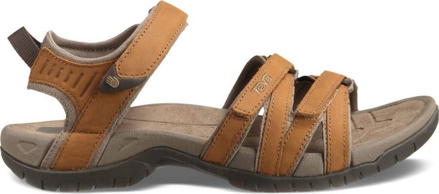 Teva Tirra Leather Sandaal Dames Middenbruin