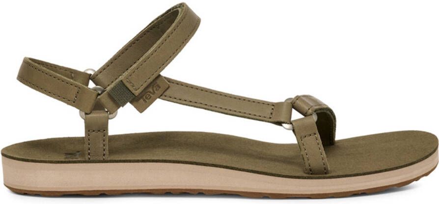 Teva Women Original Universal Slim Lea Burnt Olive- )