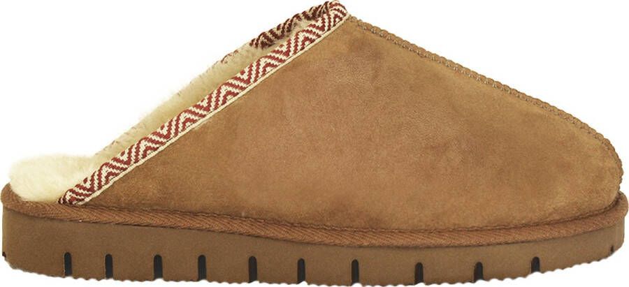 Texelana Premium Edge wollen sloffen open pantoffel schapenvacht