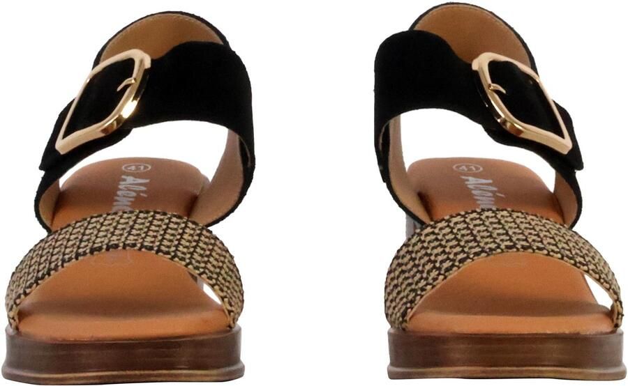 The Divine Factory Alenoa Leren Sandalen met Hak