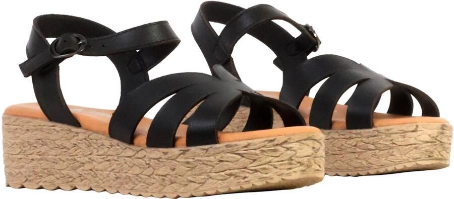 The Divine Factory Alénoa leren sandalen met sleehak - Foto 2