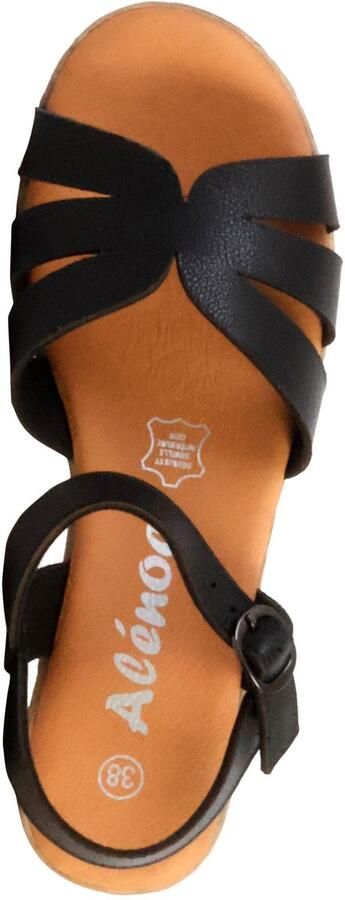The Divine Factory Alénoa leren sandalen met sleehak - Foto 3