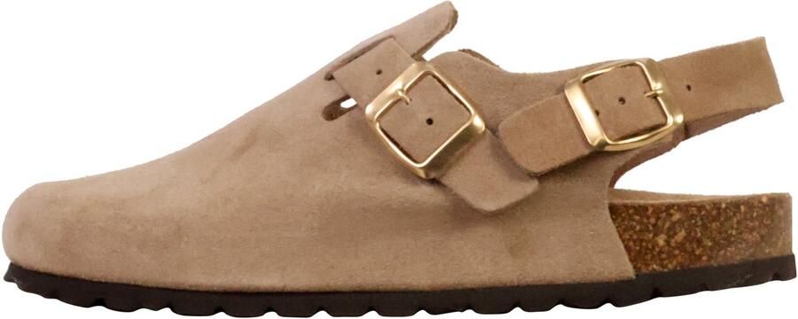 The Divine Factory Muiltjes 'Leder-Pantoletten Noga Boreal BS Edge' taupe - Foto 3