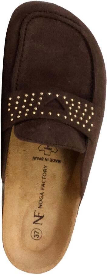 The Divine Factory Noga Gassirette leren mocassin-pantoffels met studs