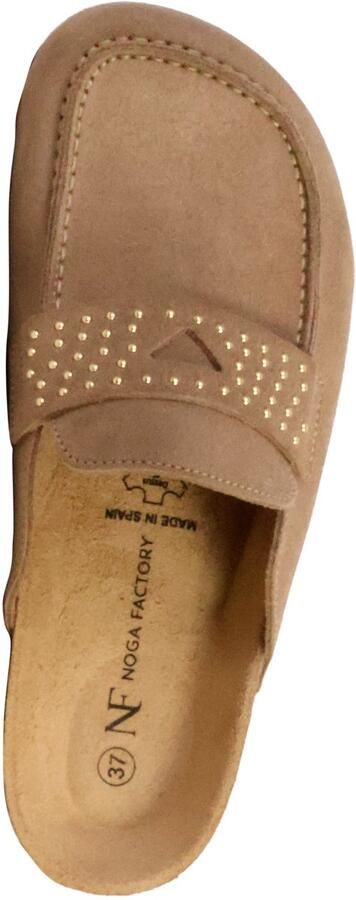 The Divine Factory Noga Gassirette leren mocassin-pantoffels met studs