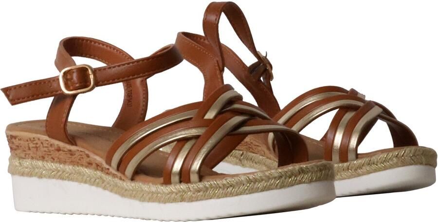 The Divine Factory Sandales Compensées à Brides