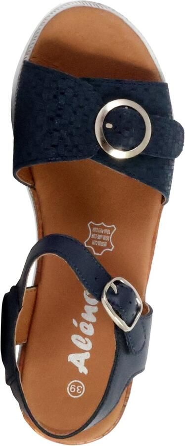 The Divine Factory TDF Alénoa leren platte sandaal