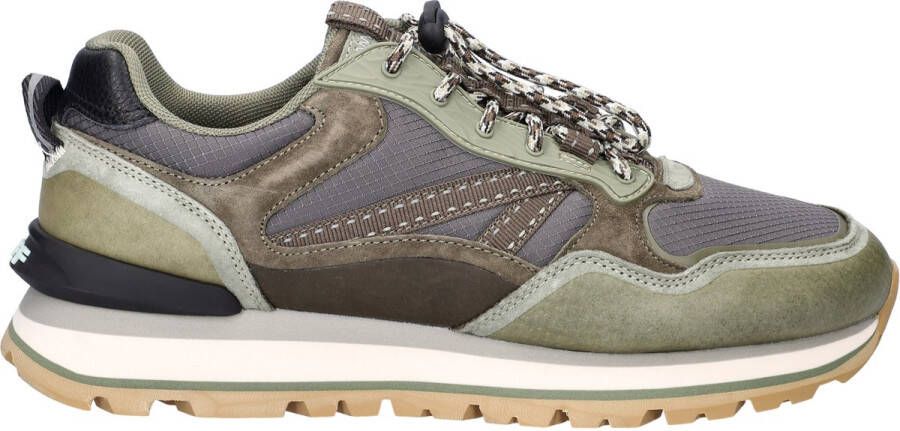 THE HOFF BRAND Lage Sneakers Heren City Off Road Maat: 40 Materiaal: Leer Kleur: Groen