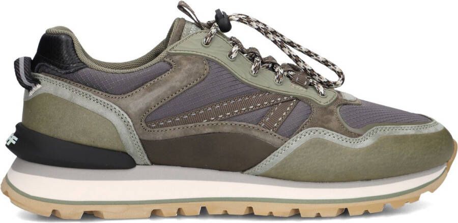 THE HOFF BRAND Lage Sneakers Heren City Off Road Maat: 43 Materiaal: Leer Kleur: Groen