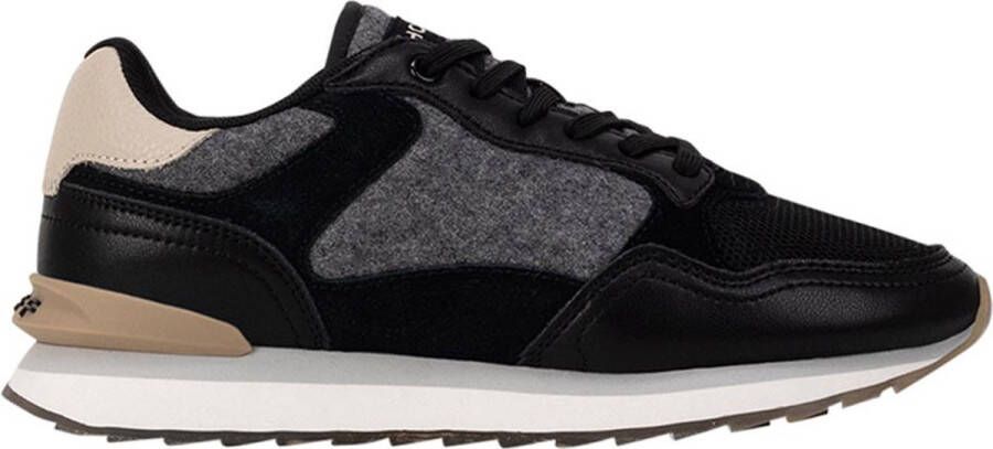Hoff Zwart-Grijze Suede Sneaker met Uitneembare Binnenzool Zwart Dames - Foto 4