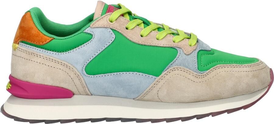 THE HOFF BRAND Lage Sneakers Dames Gold Coast Nubuck Groen - Foto 5