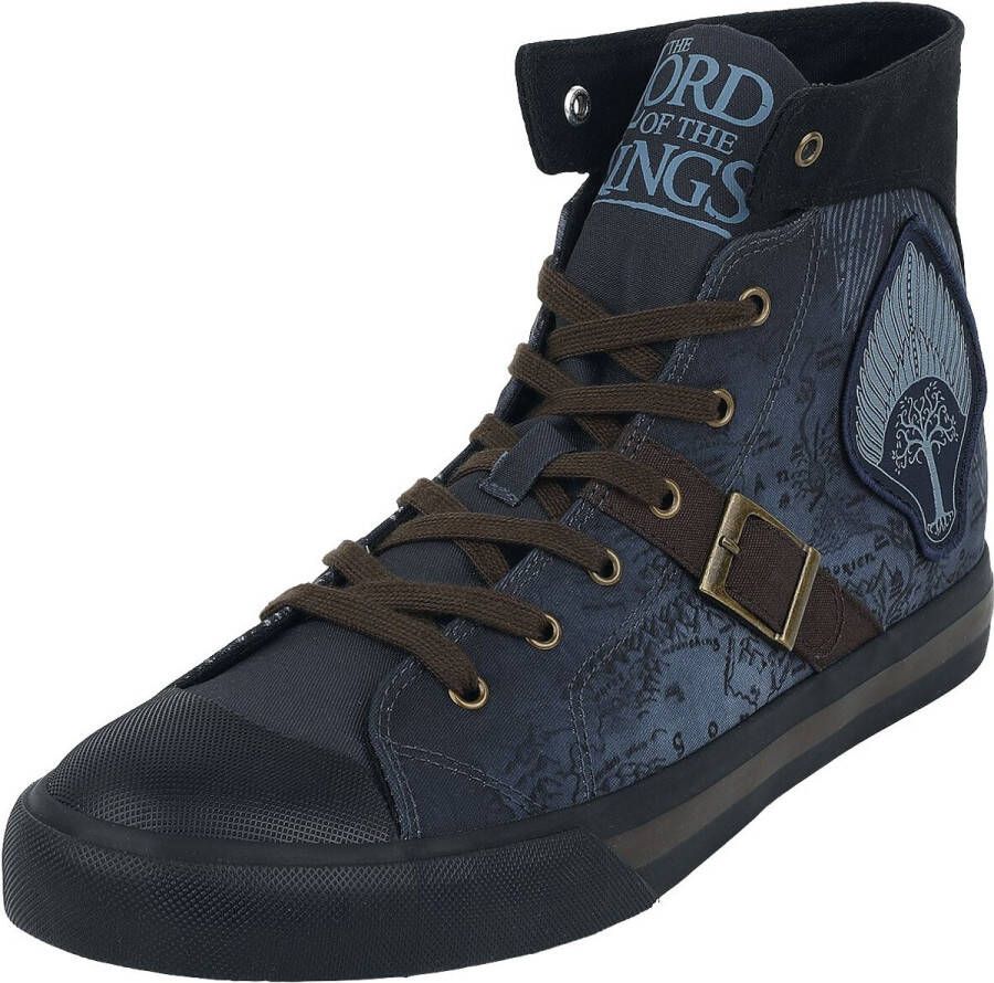 THE LORD OF THE RINGS Rohan Gondor Map Sneakers high blauw Textiel Unisex Fan merch Film