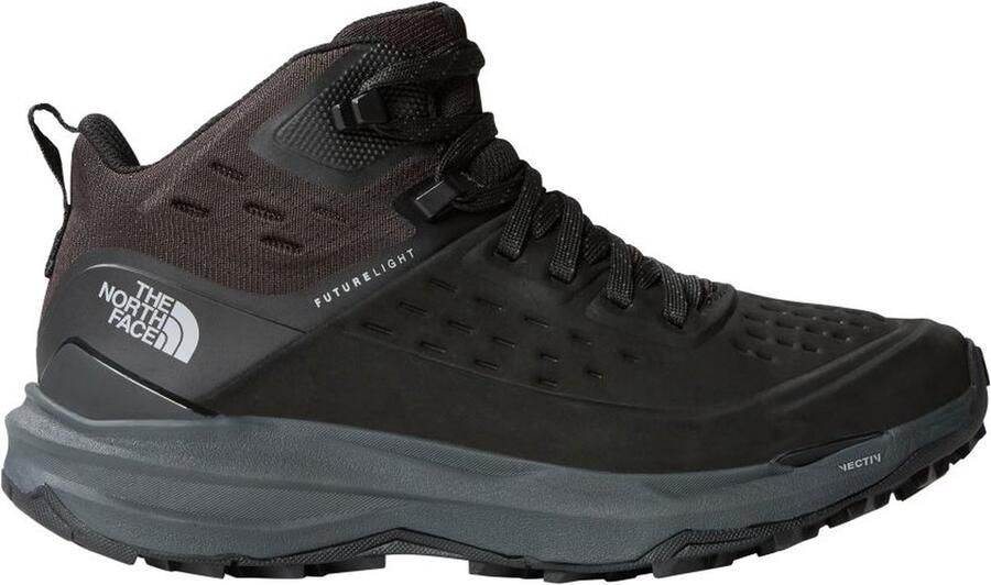 The North Face Vectiv Exploris 2 Mid Futurelight Leather Dames Hoge Wandelschoen Tnf Black Vanadis Grey