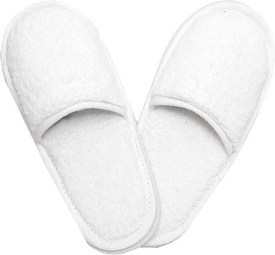 The One towelling Kinder Pantoffels Badstofslippers 400 gr m² 100% Gekamd katoen 30 32 Wit - Foto 1