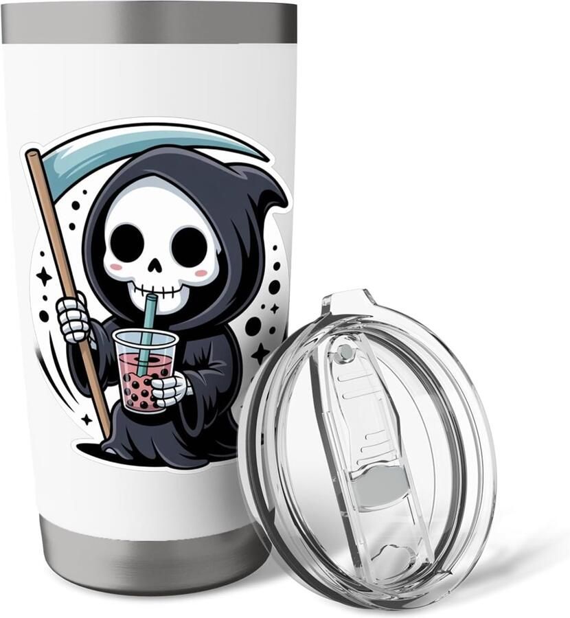 Thee Halloween Bobatea Dubbelwandige Thermobeker