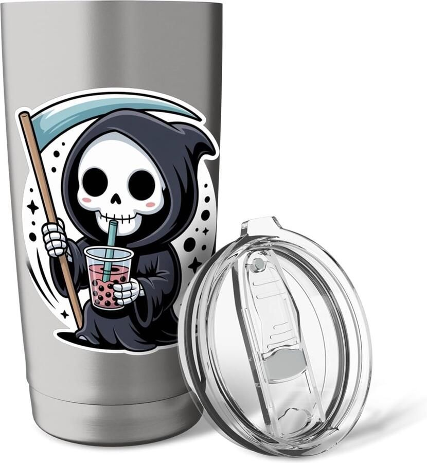 Thee Halloween Bobatea Dubbelwandige Thermobeker