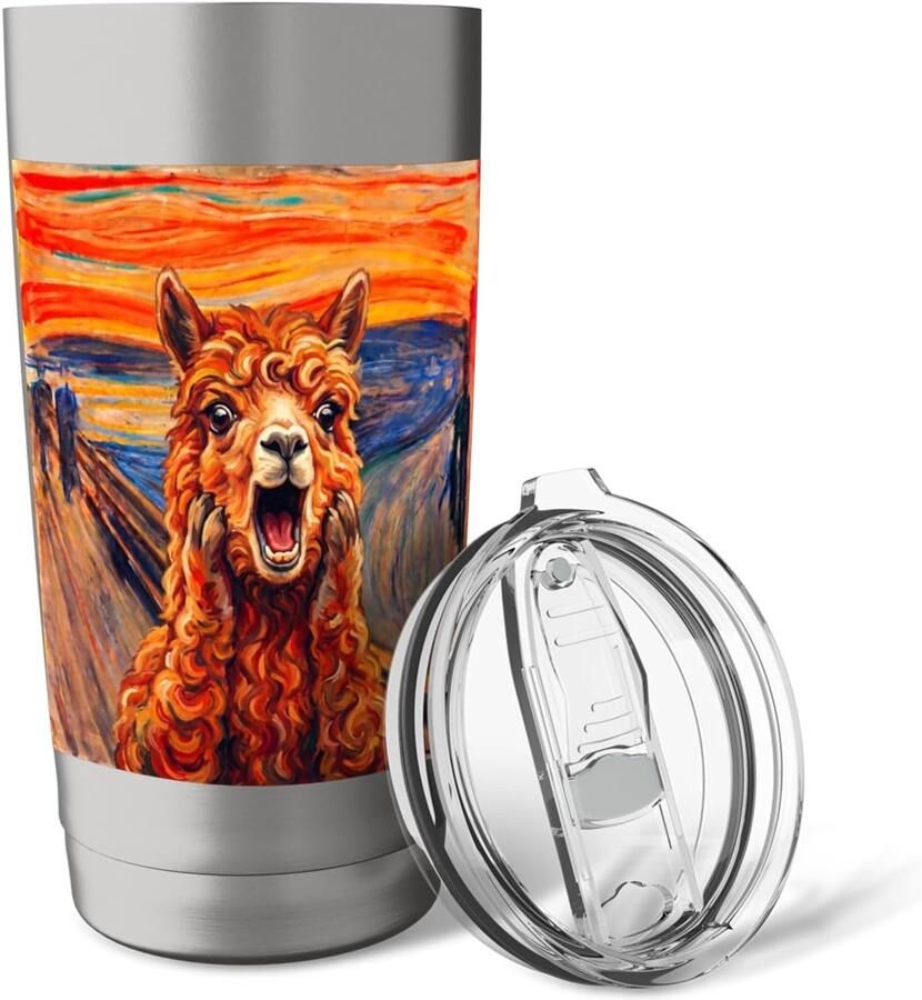 Thermobeker met alpacas