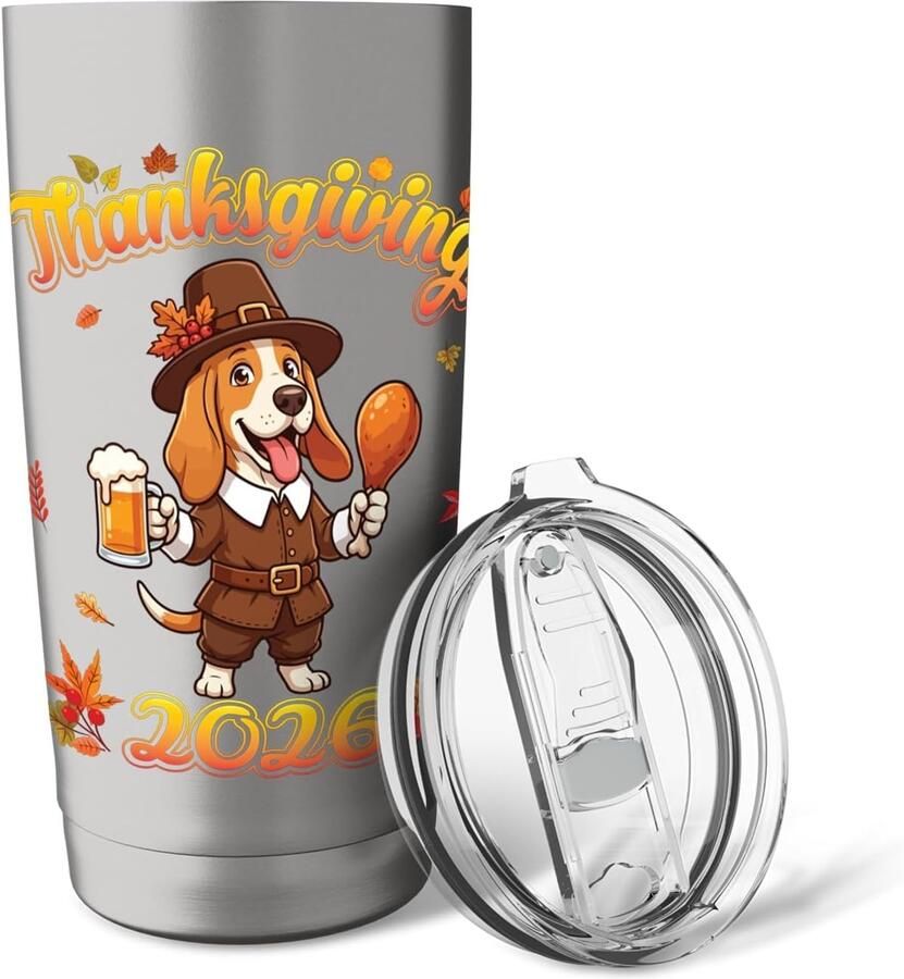 Thermobeker met Basset Hound-design