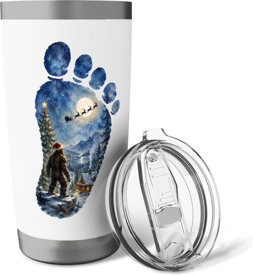 Thermobeker met Bigfoot-afdruk