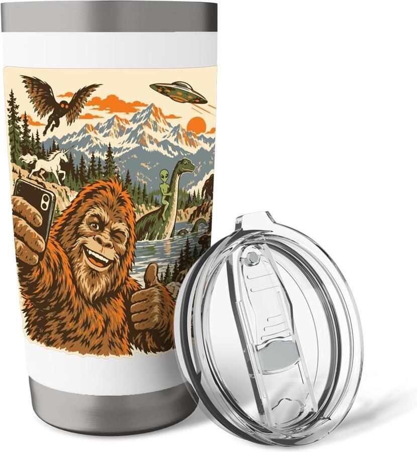 Thermobeker met Bigfoot Einhorn en Cryptide