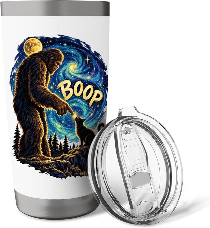 Thermobeker met Bigfoot en sterrenhemel