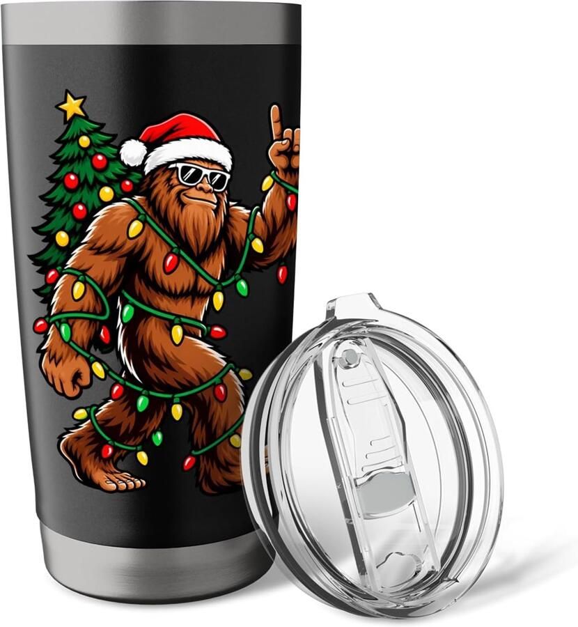 Thermobeker met Bigfoot kerstthema