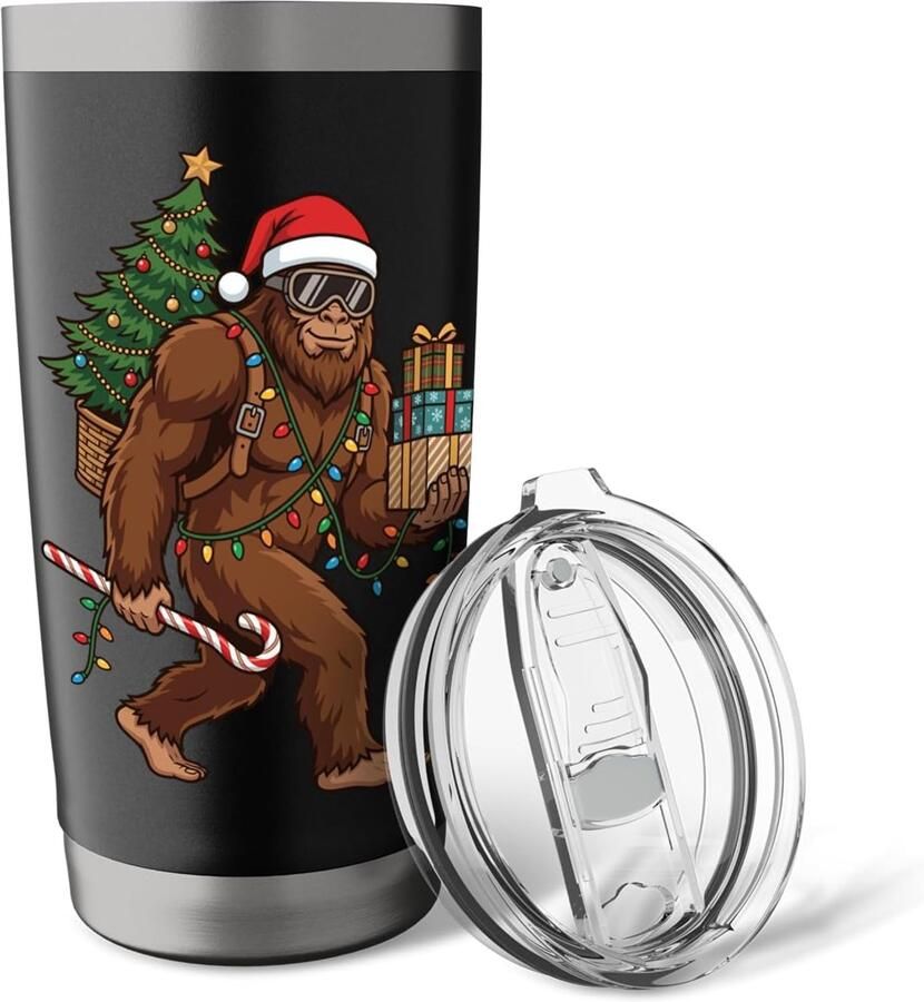 Thermobeker met Bigfoot Kerstthema