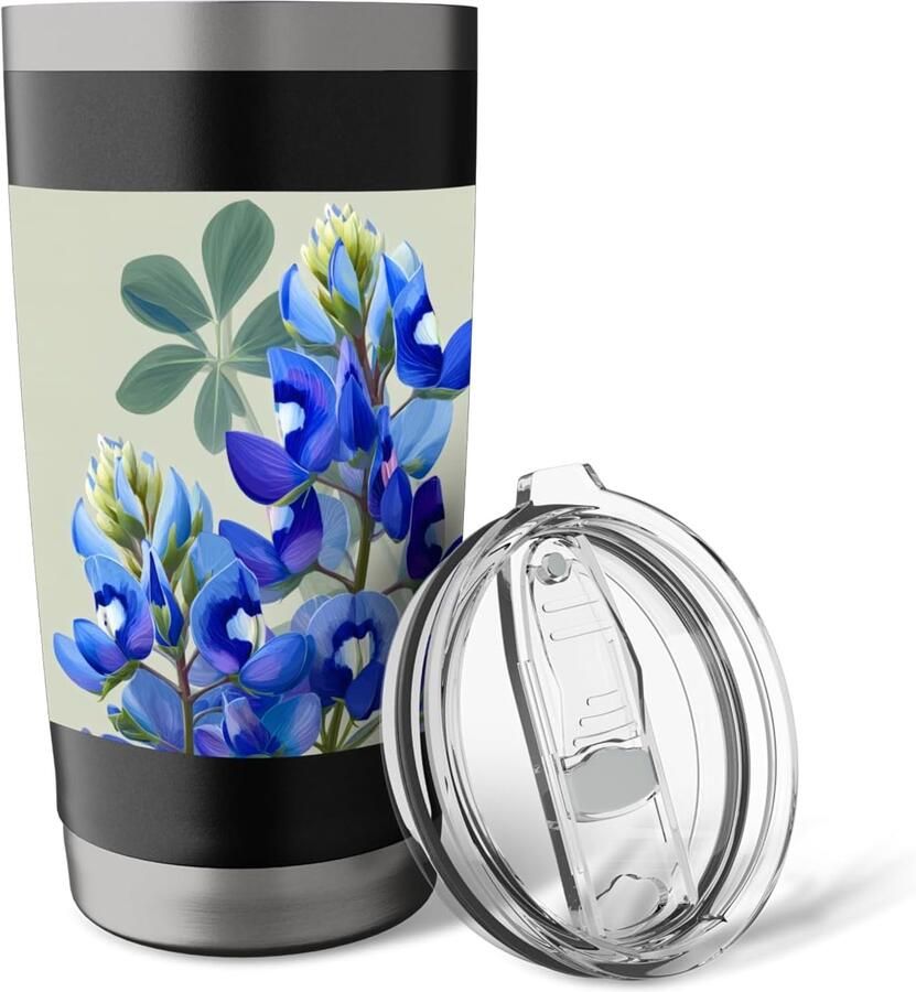Thermobeker met bloemen