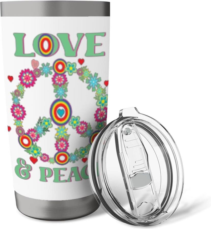 Thermobeker met bloemenpatroon