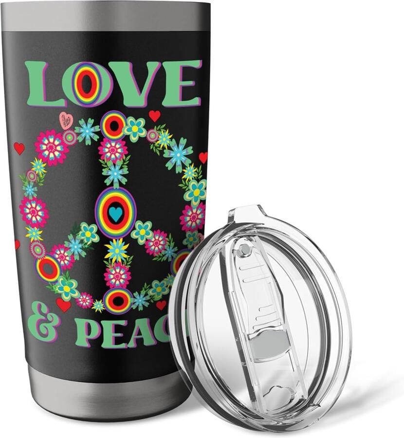 Thermobeker met bloemenpatroon