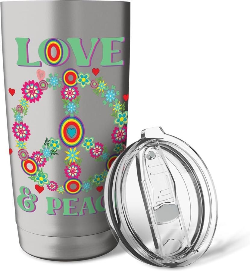 Thermobeker met bloemenpatroon