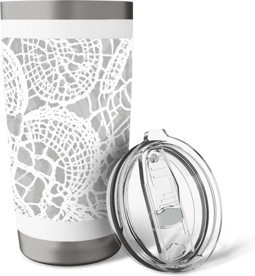 Thermobeker met bloemenpatroon